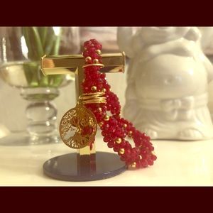 Life of tree red stretch bracelet